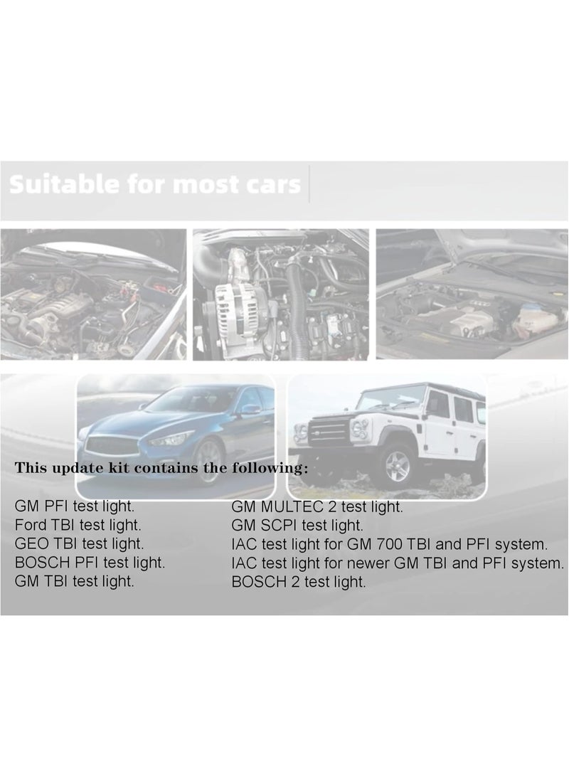 jaexest 11-Piece Nozzle Light Test Kit, Fuel Injector Diagnostic Tool Set for Automotive Engines, Car Repair Tester for Injector Pulse & Circuit Testing, Professional Mechanic Tool Kit - Image 2